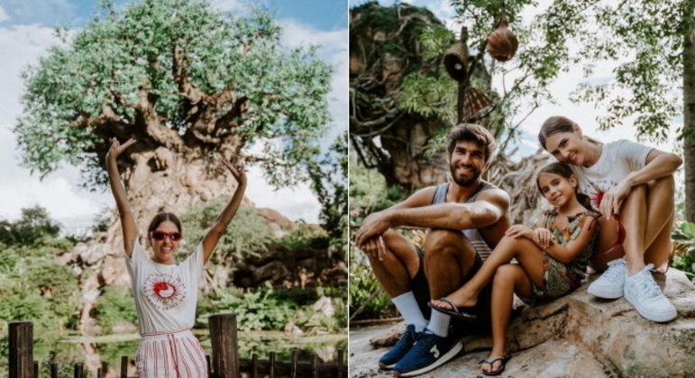 Em Orlando, eles também arrumaram um tempinho para curtir os parques da Disney, como o Animal Kingdom