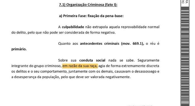 Ju&iacute;za reproduz racismo em decis&atilde;o ao associar cor da pele a fac&ccedil;&atilde;o criminosa