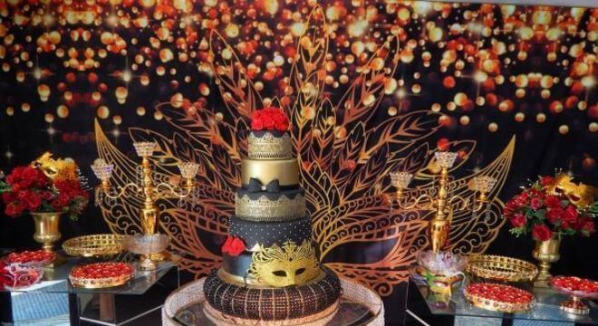 Decoração baile de máscaras