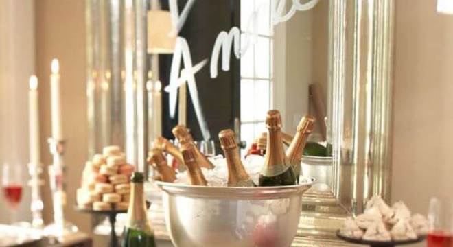 Decoração de ano novo para ceia