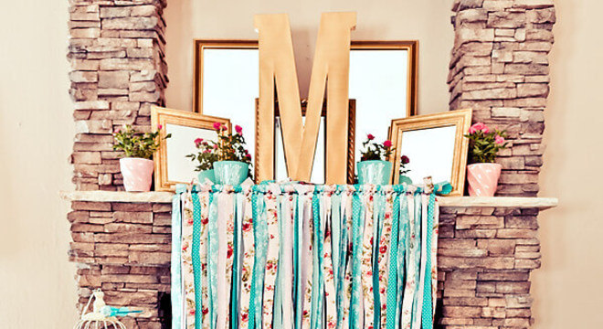 Decoração de casa com cortina de papel crepom