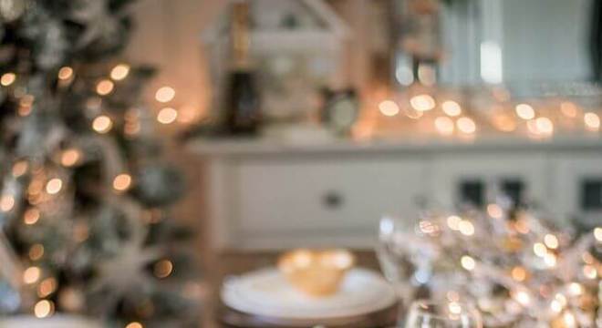 Decoração de ceia de ano novo