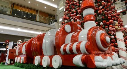 Decoração de Natal no shopping Anália Franco