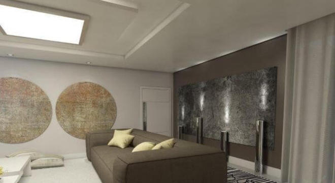 Decoração de sala de estar com cores neutras