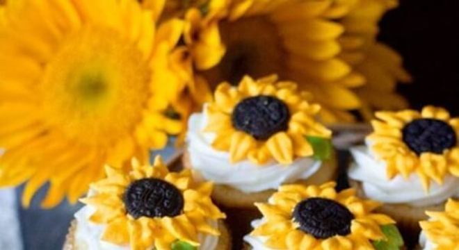 Decore os cupcakes da festa tema girassol de forma especial