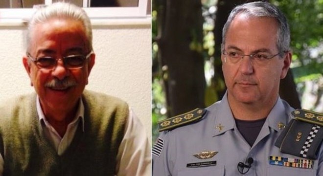 Delegado aposentado Milton Montemor (esq.) e Coronel Sardilli (dir.)