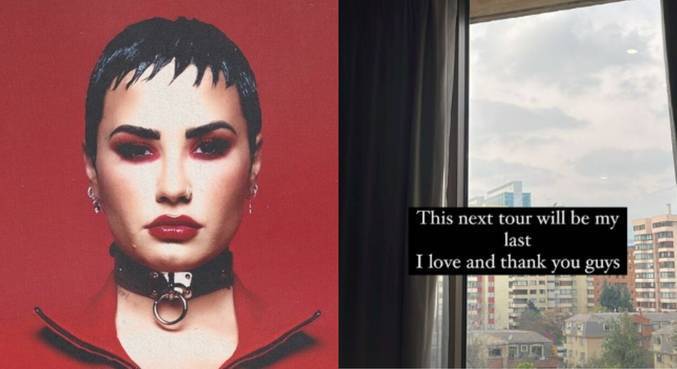 Demi Lovato posta que atual turnê será a última e apaga logo depois