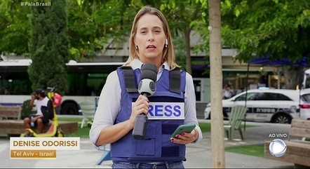 Denise Odorissi, do jornalismo da Record, em Israel