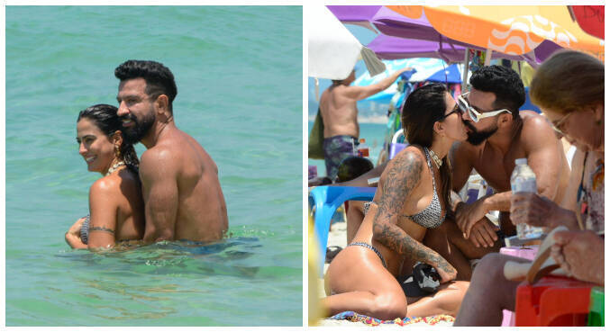 Dennis DJ curtiu dia de praia no Rio com novo affair
