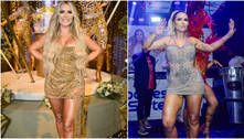 Deolane Bezerra usa dois vestidos curtos e com muito brilho em seu aniversário de 36 anos