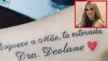 Fã homenageia Deolane em tatuagem e erra; web não perdoa