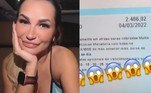 Deolane Bezerra ficou surpresa ao receber uma conta de água no valor de R$ 2.400. No mês passado, a influenciadora  gravou uma série de vídeos nas redes sociais e mostrou o boleto aos seus seguidores. 