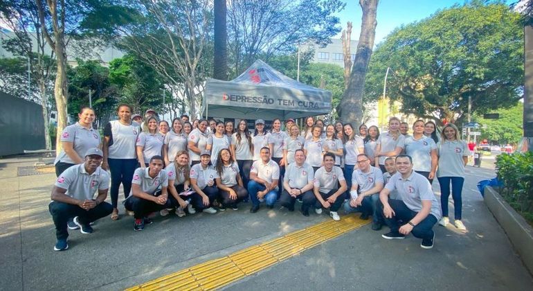 O evento 'Stop Depression' contou com a participação de milhares de voluntários