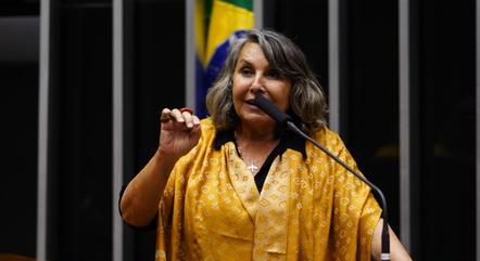 Deputada Erika Kokay (PT-DF) na tribuna da Câmara