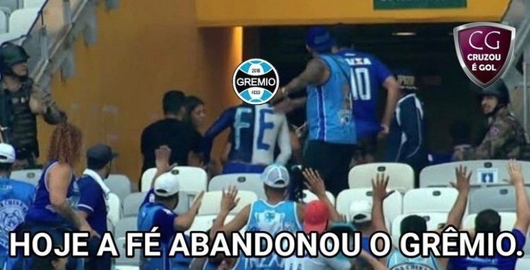 Derrota para o Palmeiras e permanência na zona de rebaixamento fazem Grêmio ser alvo de memes na web.