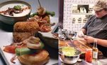 Por fim, Jamille Massahud arrasou no cardápio: croqueta de chistorra, polvo à galega, gambas e lulas al ajillo com quiabo ao vapor.'Jaja, estou encantado, você matou a pau, é uma viagem à Espanha, a croqueta ta espectacular', disse Felipe. O chef Oscar até pediu a receita da croqueta para Jamile, de tanto que amou!