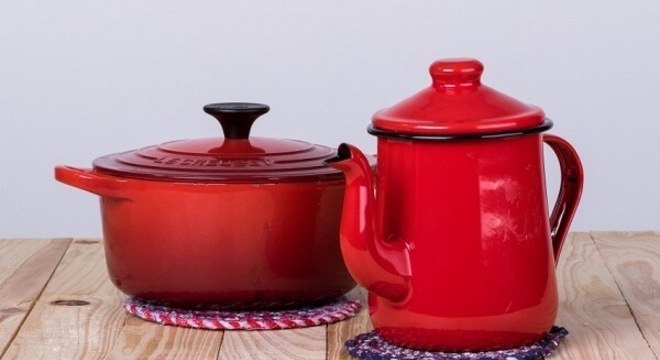 Descansos de panela feito com retalhos de tecido