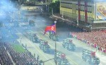 Desfile militar Coreia do Norte Kim Jong-un