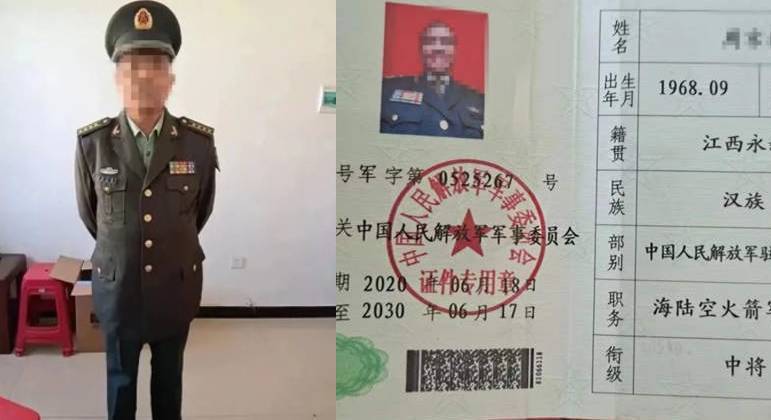 O suposto militar tinha uma identidade falsa que confirmava o cargo no Exército