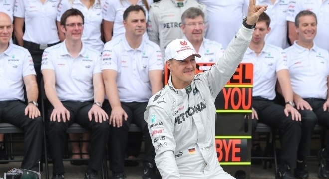 O piloto Michael Schumacher, sete vezes campeÃ£o da FÃ³rmula 1