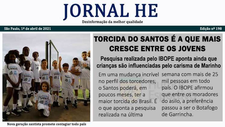 Dia da Mentira: as manchetes improváveis do futebol com o Jornal HE