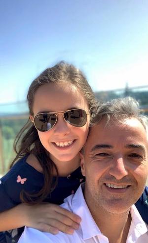 Renato Lemes e a filha Manuela