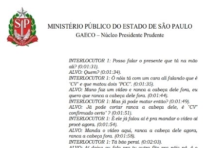 LÃ­der do PCC manda matar membro do Comando Vermelho