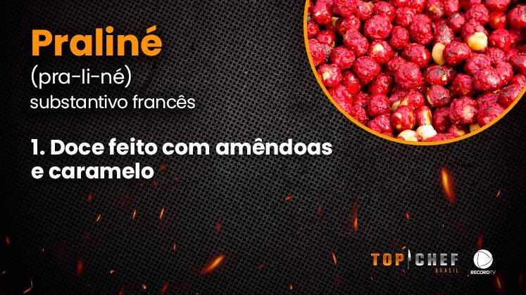 Se você ama paçoca, pé de moleque e doces com amêndoas, provavelmente vai amar praliné! A sobremesa foi feita pela chef Nanda Crioula, que uniu o doce com cocada, uau! 