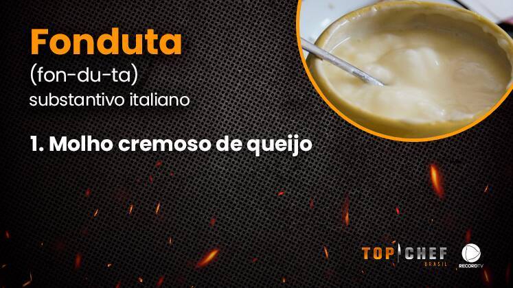 Fonduta é a versão italiana do fondue, que você provavelmente já conhece! Ele foi usado pelo chef Arturo junto ao prato de nhoque azul