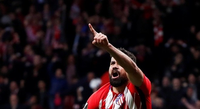 Diego Costa marcou o gol do jogo e ajudou o Atlético a avançar na Liga Europa