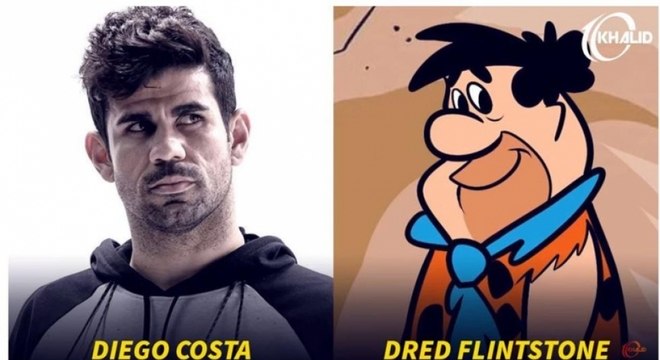 Diego Costa e Fred Flintstone