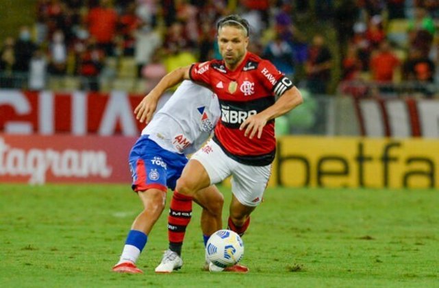 Diego: seguiu no Flamengo até o final de 2022 e decidiu se aposentar. Foto:  Marcelo Cortes/Flamengo