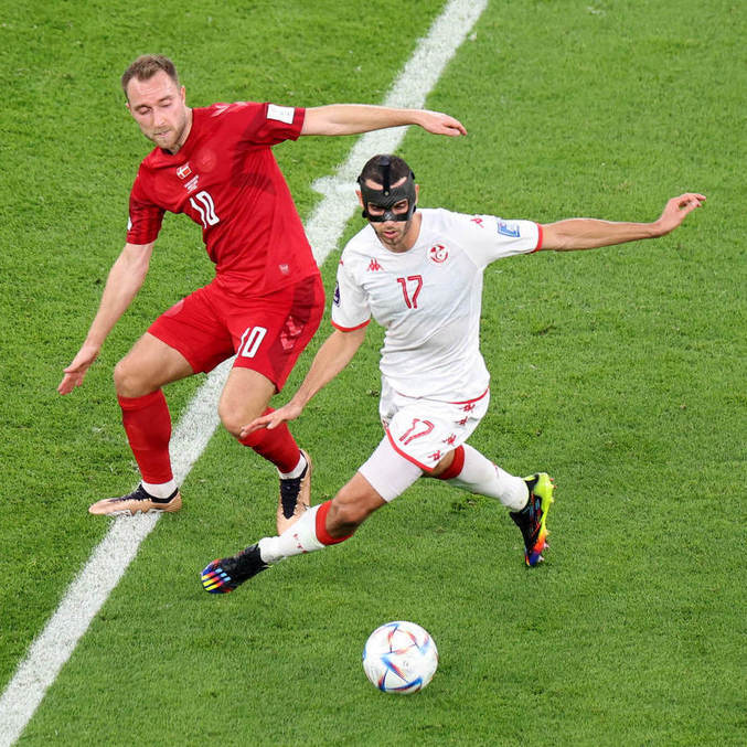 Jogo marcou o retorno de Christian Eriksen em competições mundiais com a seleção da Dinamarca, após sofrer uma parada cardíaca em campo na Eurocopa de 2021

