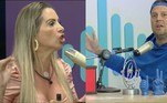 Não é surpresa que Thiago Servo tenha convidado Faby
Monarca, né? Antes mesmo de ela se sentar, as alfinetadas começaram e evoluíram para
uma antiga briga sobre trairagem. 'Você foi mais traiçoeiro do que eu. Você é
ruim, cruel e baixo. Mensageiro da discórdia', disparou a empresária, que saiu
do TretaCast antes do fim. 