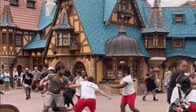 Briga generalizada em parque da Disney termina com prisão, ferido e banimentos 
