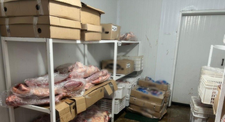 Local onde as carnes eram armazenadas na distribuidora