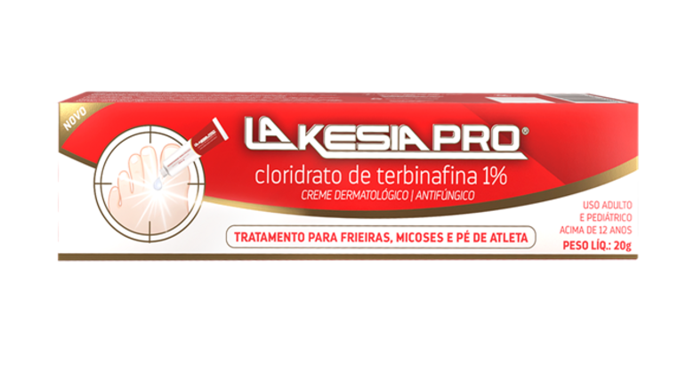 LakesiaPro® conta com o ativo Cloridrato de Terbinafina 1%