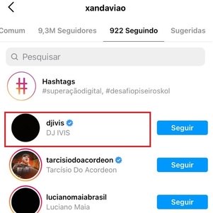 Xand voltou a seguir DJ Ivis