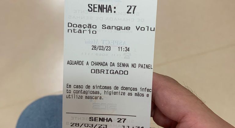 Espera no centro de doação foi um dos momentos de mais ansiedade