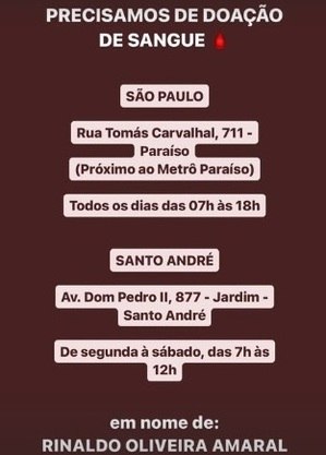 Campanha de doação para Mingau