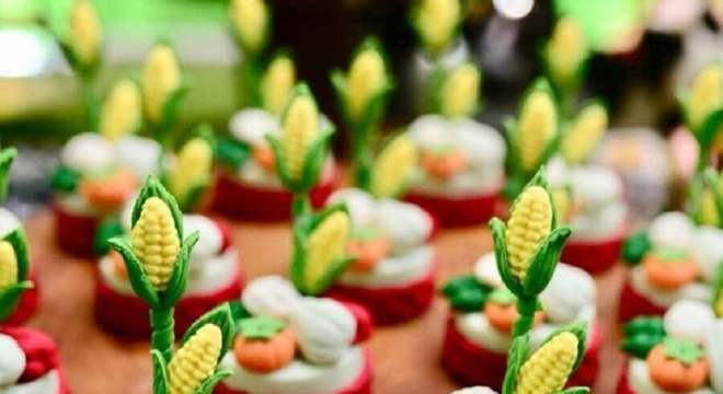docinhos personalizados com legumes para festa fazendinha Foto Laterlier
