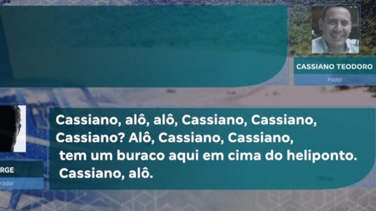 Cassiano Teodoro, piloto da aeronave que levava os três passageiros, teve a habilitação cassada em 2021 por condutas graves que prejudicam a segurança operacional, segundo informações da Agência Nacional de Aviação Civil. O homem ainda foi acusado de fuga de fiscalização, fraudes em planos de voo e transporte aéreo clandestino. Em áudios divulgados de uma conversa entre o piloto e um operador de uma torre em Ilhabela, Cassiano fala sobre a dificuldade do voo e a baixa visibilidade. 