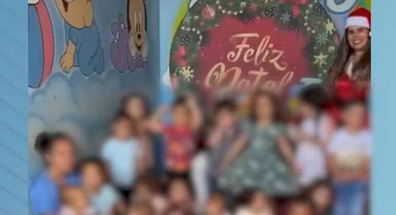 Fotos foram tiradas para uma comemoração de Natal