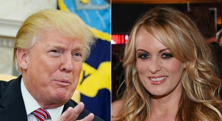 Donald Trump e a atriz de filmes adultos Stormy Daniels tiveram um caso em 2006