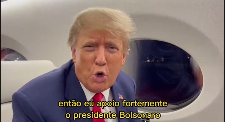 Donald Trump em vídeo de apoio à reeleição do presidente Jair Bolsonaro