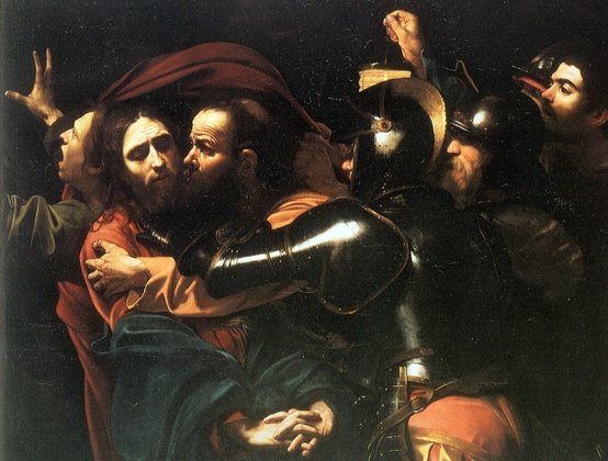 Dos efeitos que Caravaggio dava aos quadros, originou-se o Tenebrismo, estilo em que tons terrosos contrastam com fortes pontos﻿ de luz.