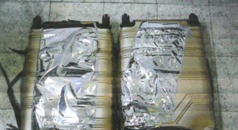 A brasileira colocou a droga nas estruturas da mala de viagem