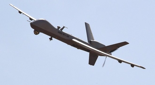 O drone americano MQ-9, o Reaper, é o principal modelo de drone armado sendo usado hoje pelos EUA e por alguns outros países