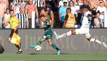 Palmeiras se impôs psicologicamente. E venceu o clássico, contra o tenso Santos, na Vila Belmiro. É líder do Brasileiro