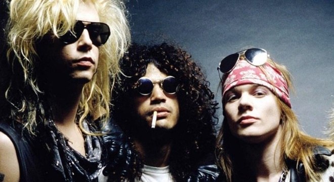 Duff, Slash e Axl do Guns N Roses